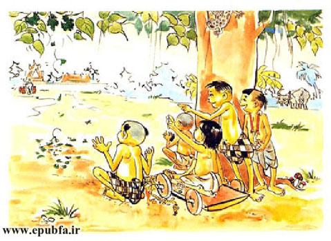 بچهها چارچرخه تائوخام را هل دادند بهطرف یک درخت انجیر هندی